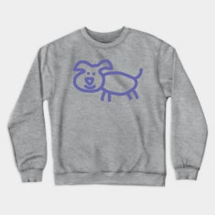 Very Peri Periwinkle Blue Line Puppy Dog Color of the Year 2022 Crewneck Sweatshirt